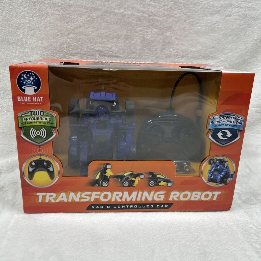 Transforming Robot Radio Controlled Race Car w/ Wireless Controller - Blue